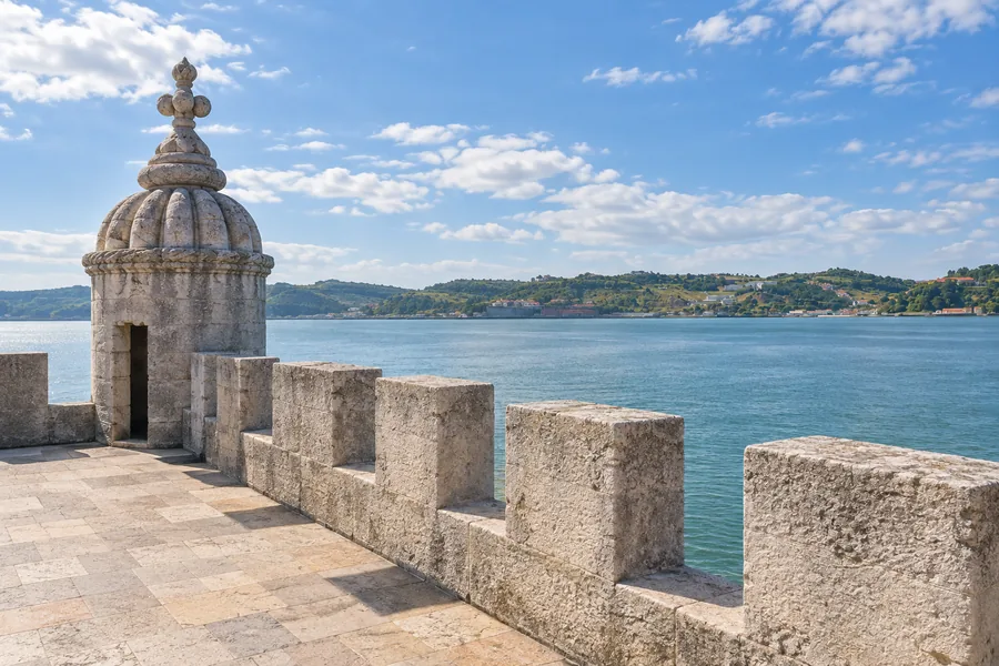 Vue sur le Tage depuis la terrasse de la tour de Belém